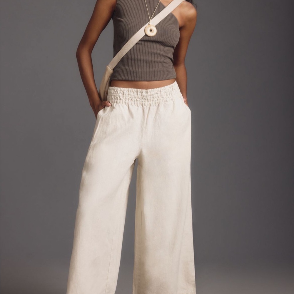 The Somerset linen pull-on pant